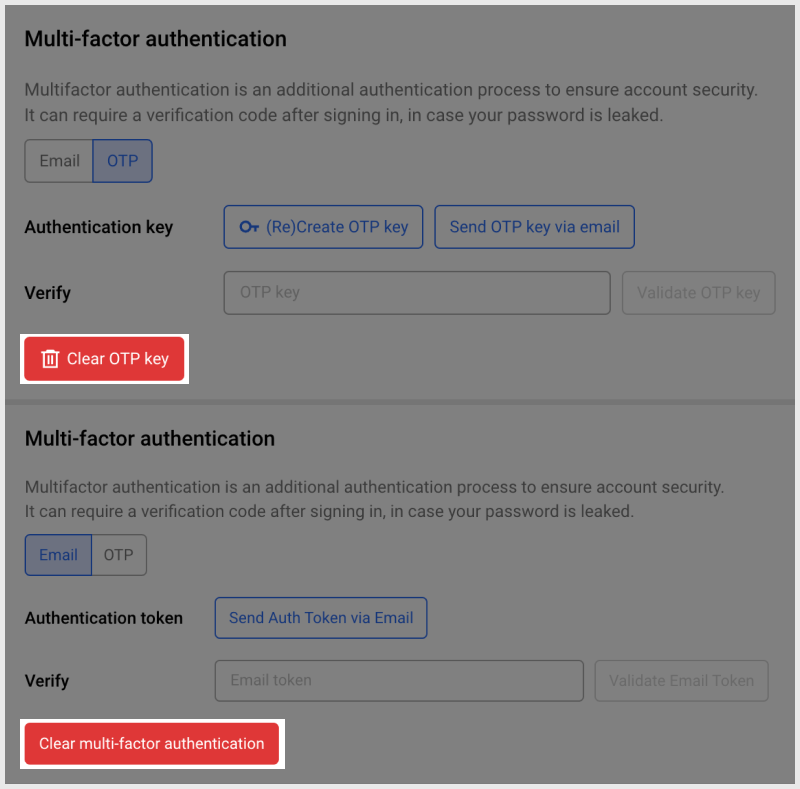 Clear Multi-Factor Authentication