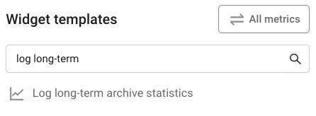 Log long-term archive statistics widget template