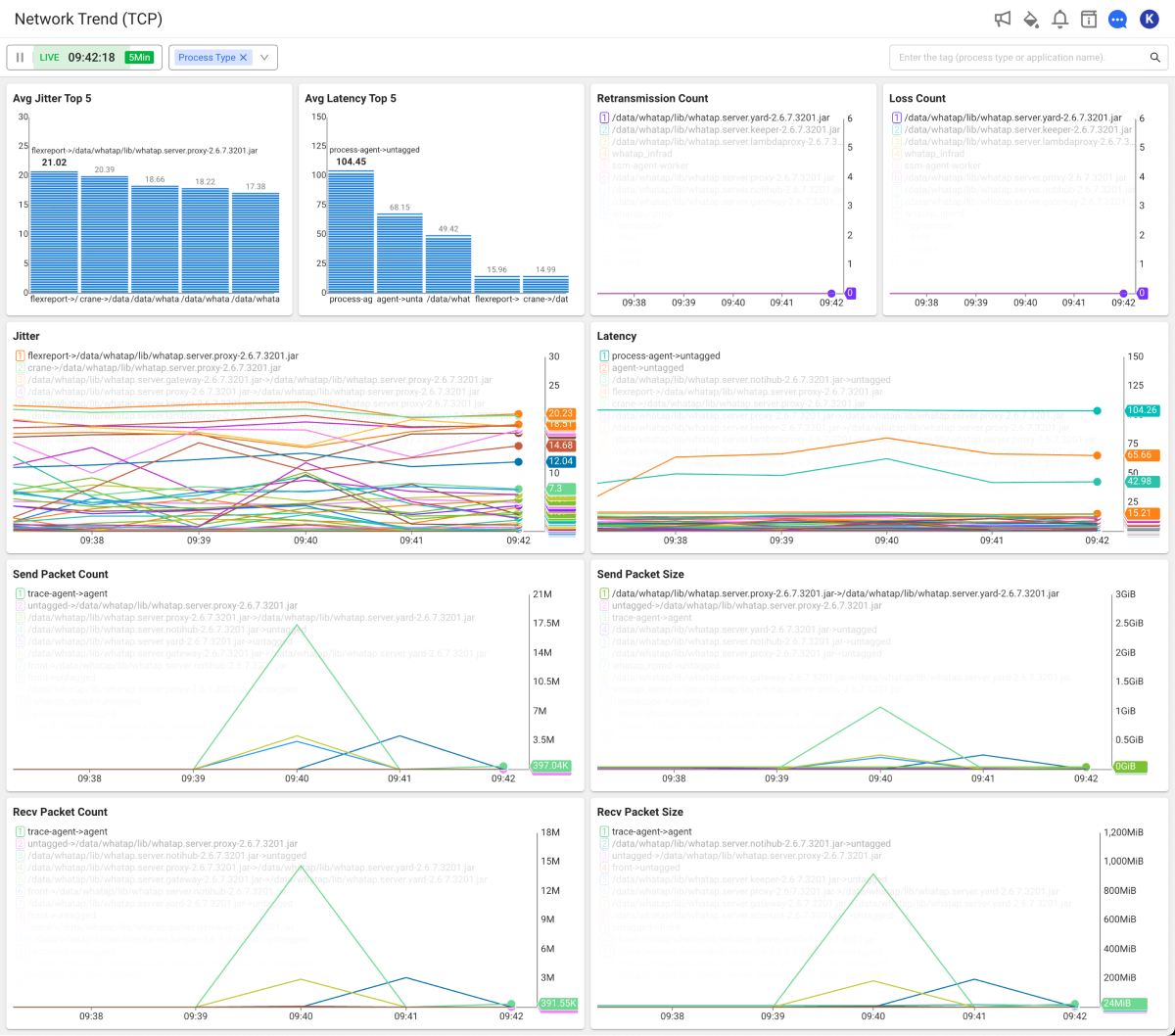 Network trend (TCP)