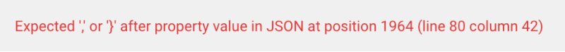 JSON error