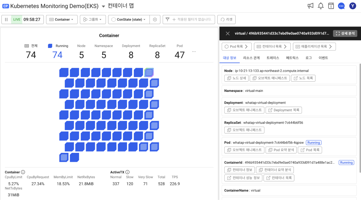 요약 보기 대상 선택